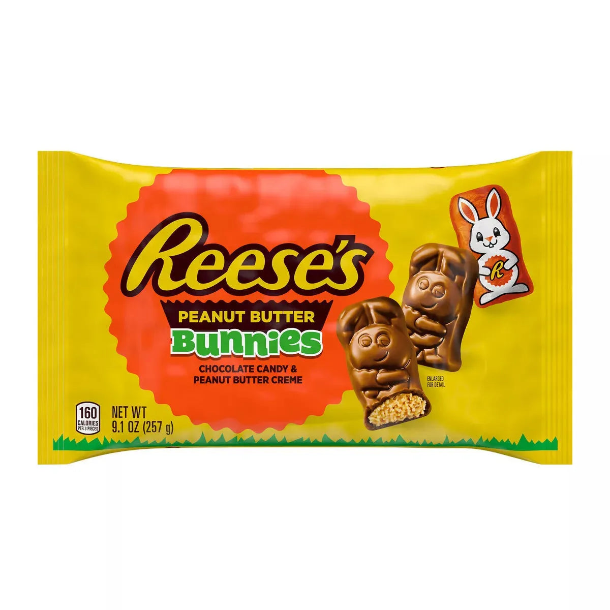 Reeses Bunnies Peanut Butter Milk Chocolate Bunny Candy: 27-Piece Bag