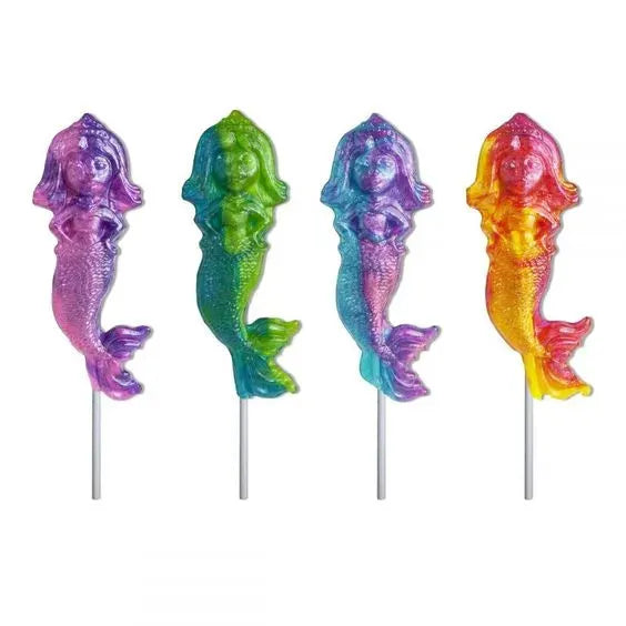 Melville Glittery Mermaid Lollipops: 24-Piece Display