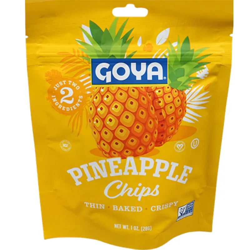 Goya Pineapple Fruit Chips: 6-Piece Case