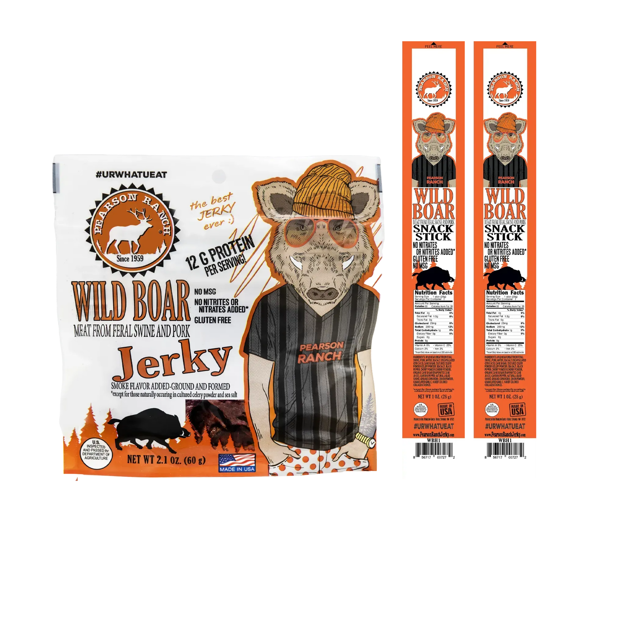 Pearson Ranch Jerky Greenhorn Sampler - Wild Boar