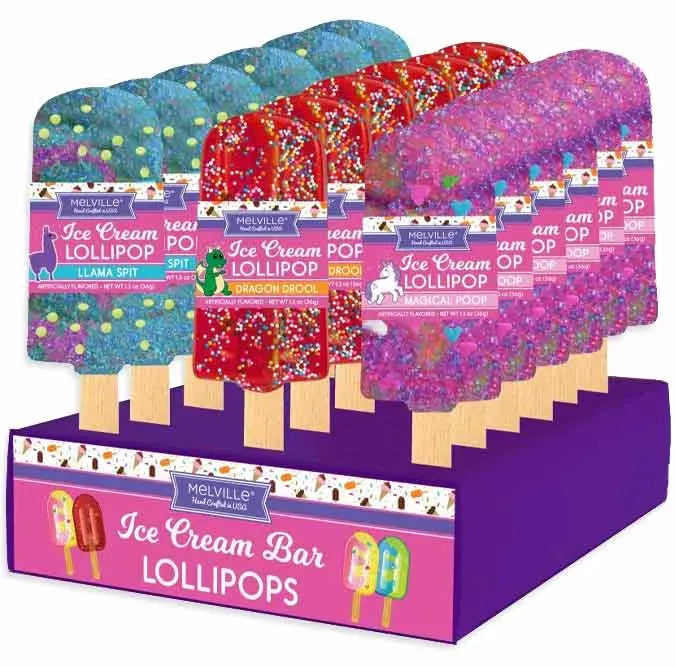 Melville Ice Cream Bar Lollipops: 24-Piece Display