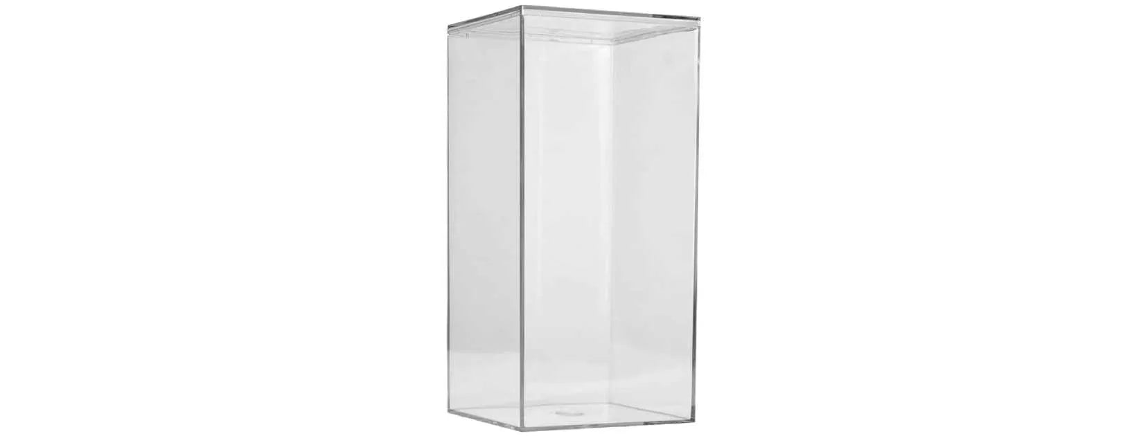 Clear Acrylic Boxes 4"X4"X8" 3 Pack