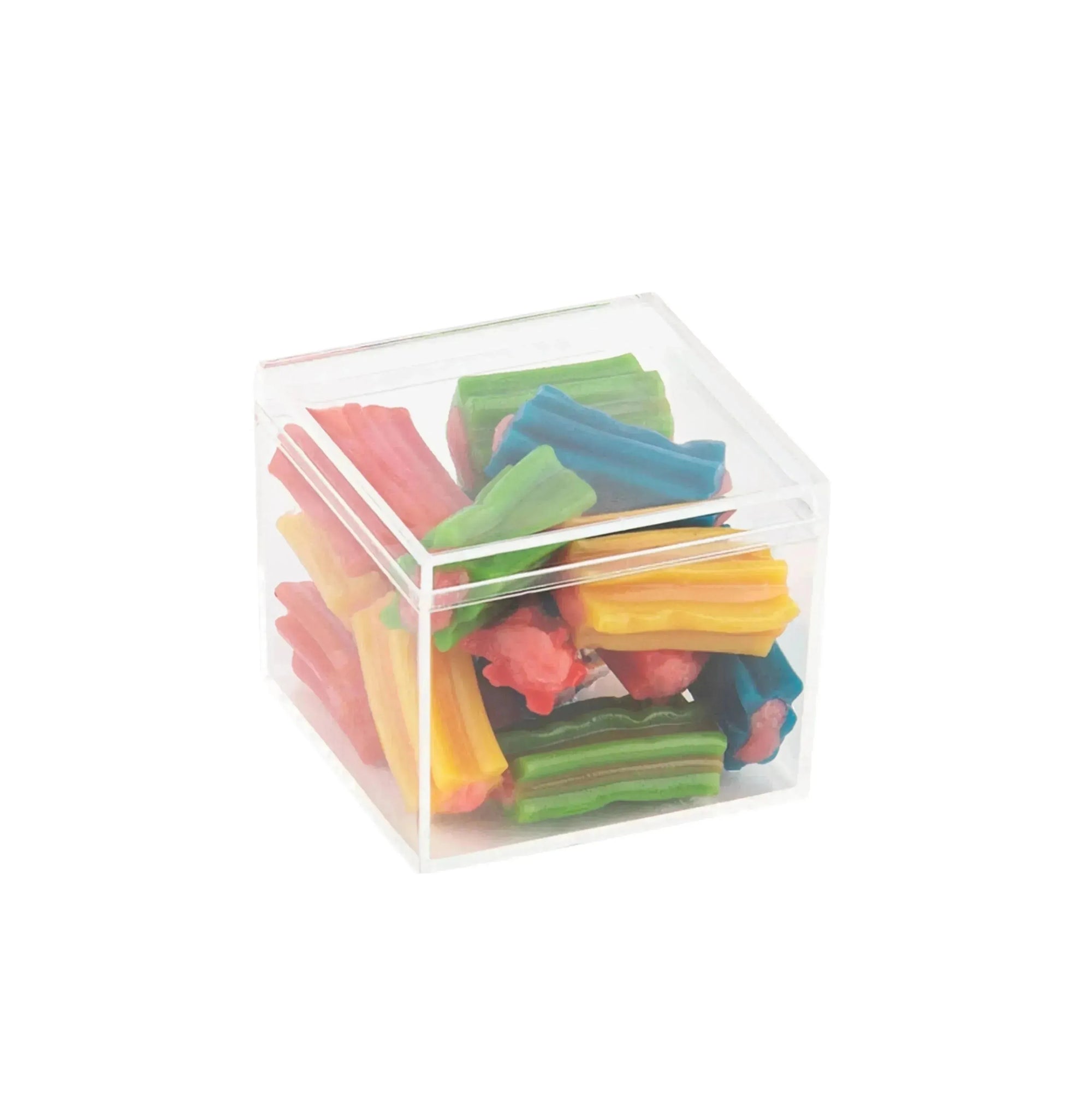 Clear Acrylic Boxes with Lid 2.125x2.125x1.75 Inches pack of 24 Storage Box, Gift Box and Treat Box. Lucite Cube Display Boxes with Lid