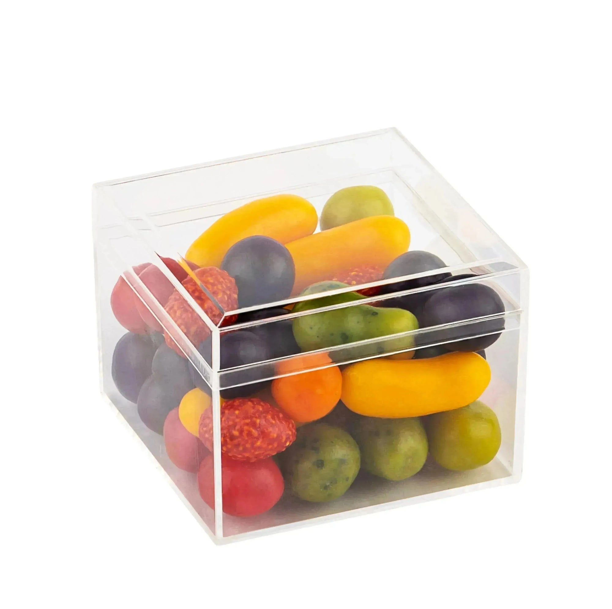 Clear Acrylic Boxes with Lid 3.15x3.15x2.375 Inches pack of 16 Storage Box, Gift Box and Treat Box. Lucite Cube Display Boxes with Lid