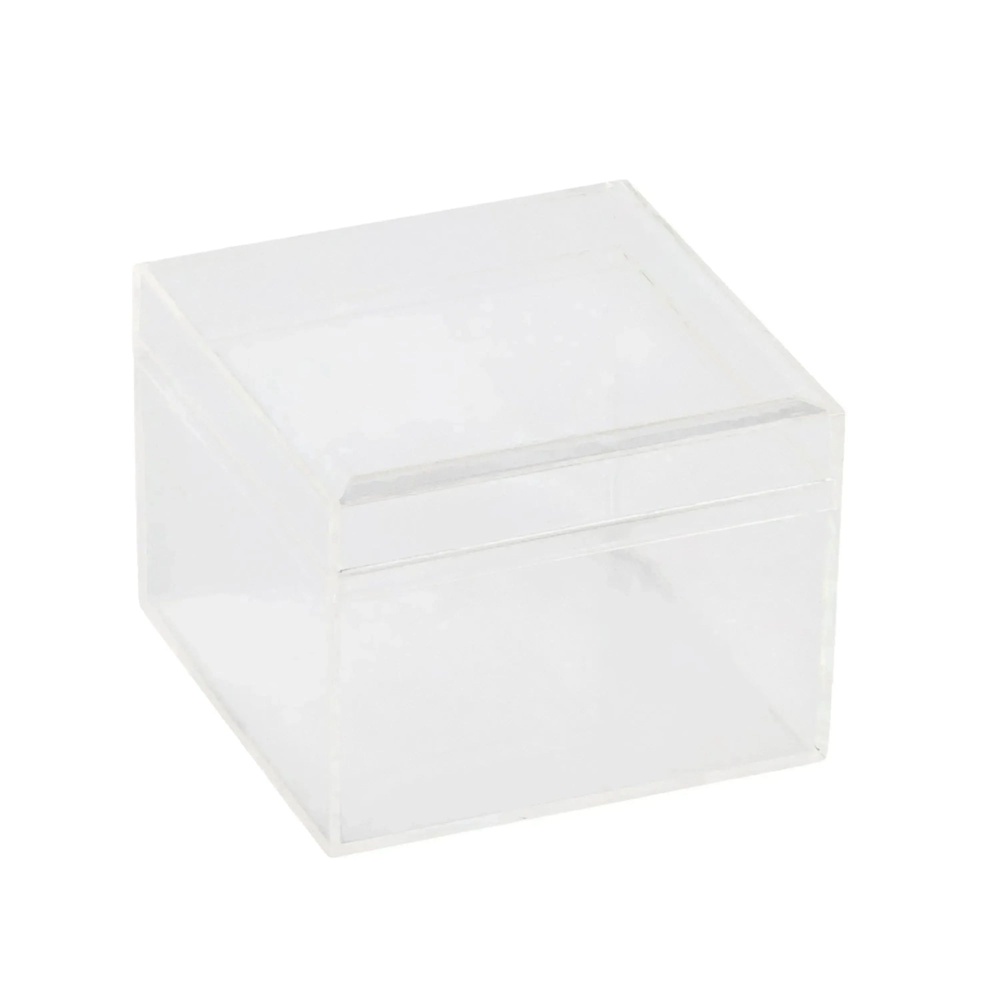 Clear Acrylic Boxes with Lid 3.15x3.15x2.375 Inches pack of 16 Storage Box, Gift Box and Treat Box. Lucite Cube Display Boxes with Lid