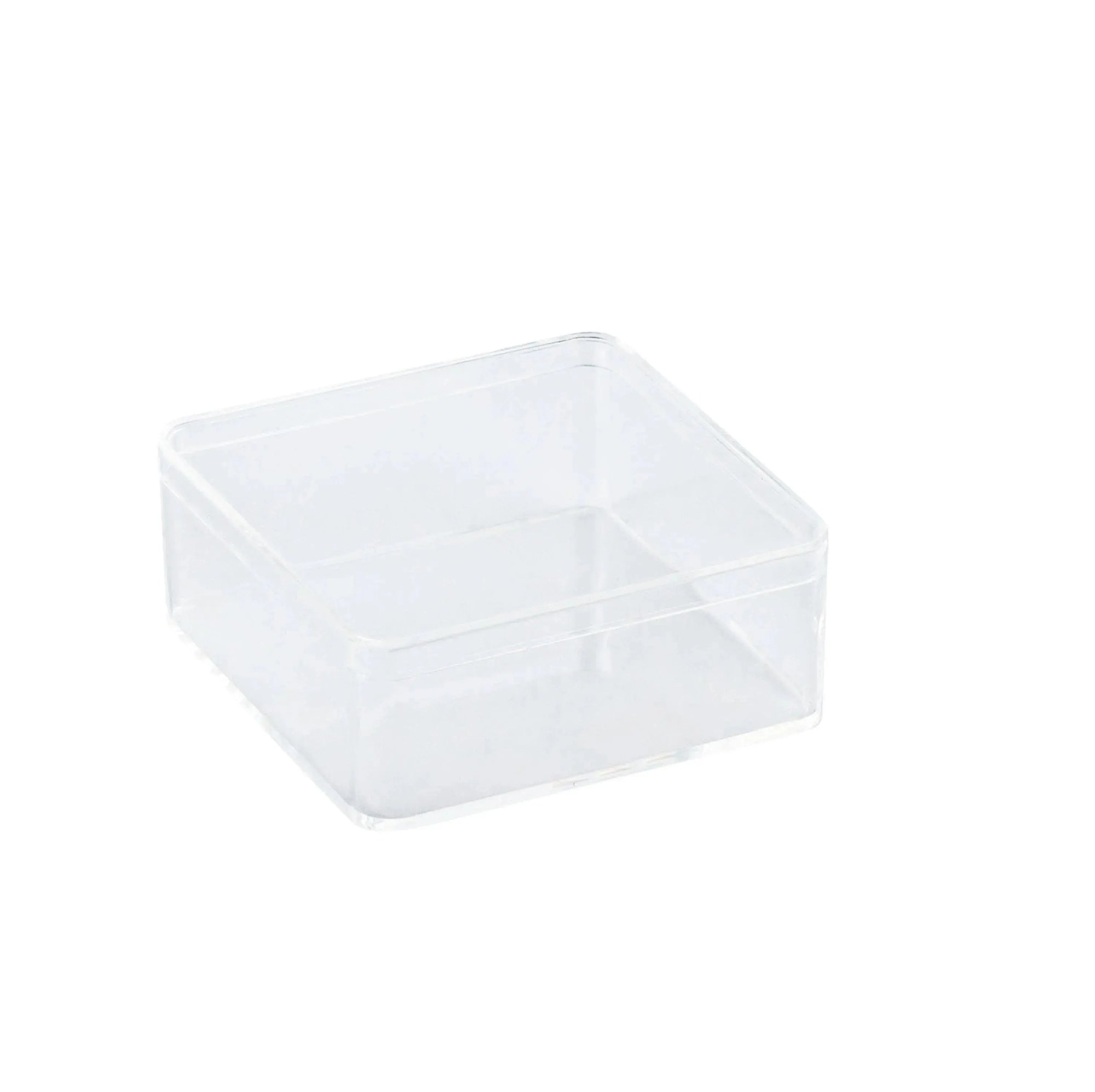 Clear Acrylic Boxes with Lid 3.375x3.375x1.37 Inches pack of 24 Storage Box, Gift Box and Treat Box. Lucite Cube Display Boxes with Lid