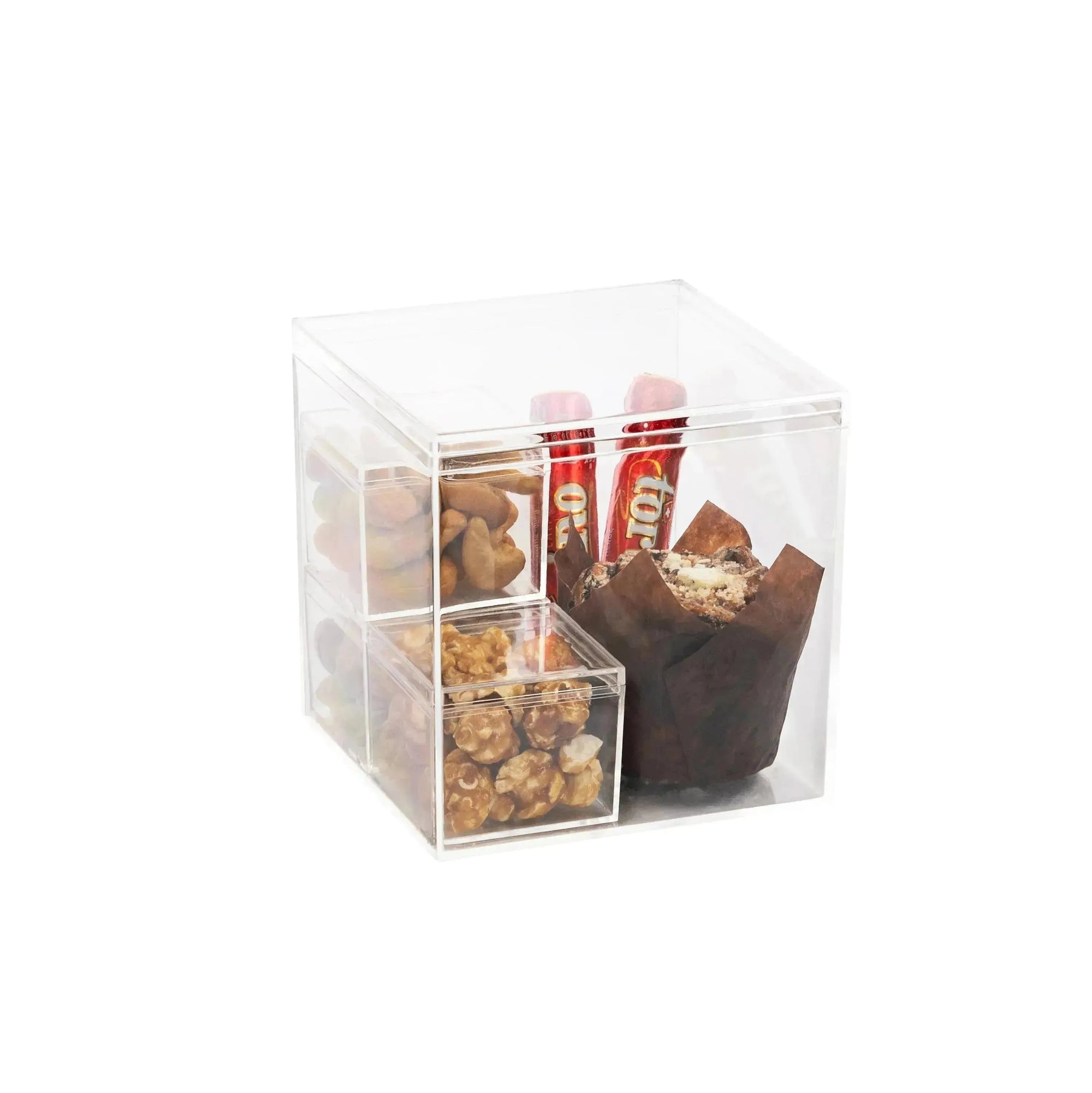 Clear Acrylic Boxes with Lid 4.72x4.72x4.72 Inches Pack of 4 Storage Box, Gift Box and Treat Box. Lucite Cube Display Boxes with Lid