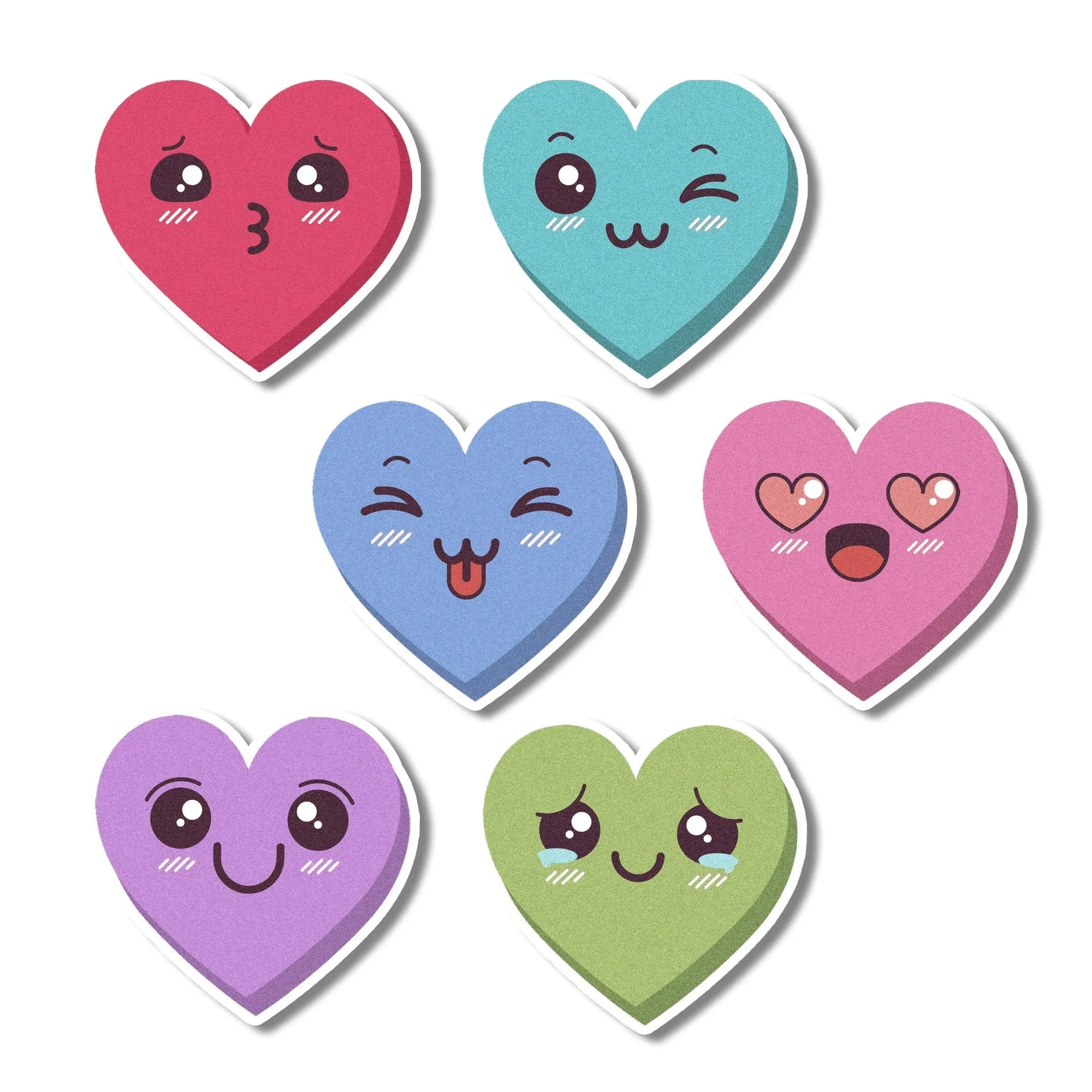 Sprinkle Pop Kawaii Hearts Edible Cupcake Toppers