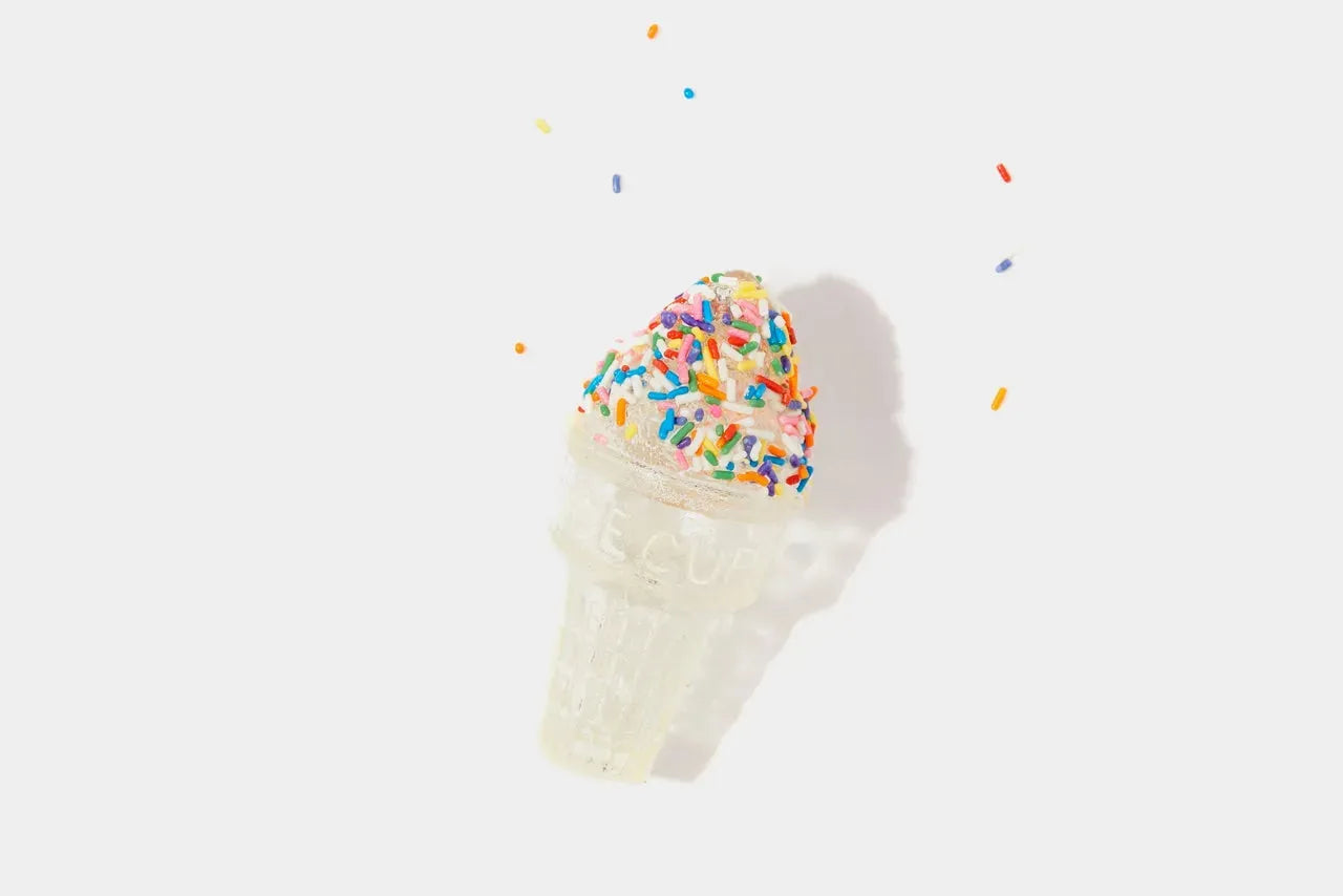 Pure Sugar Candy Hollow Hard Candy - Ice Cream Cone with Sprinkles