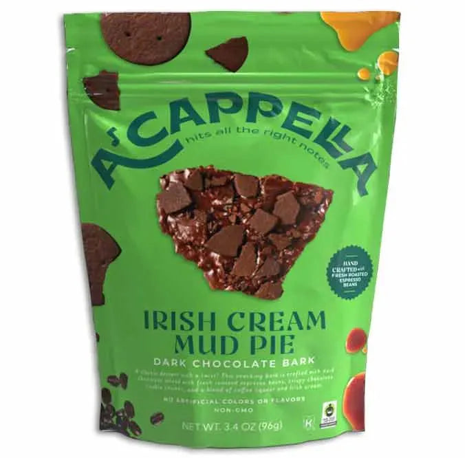 A'cappella Irish Cream Dark Chocolate Bark: 6 Pack