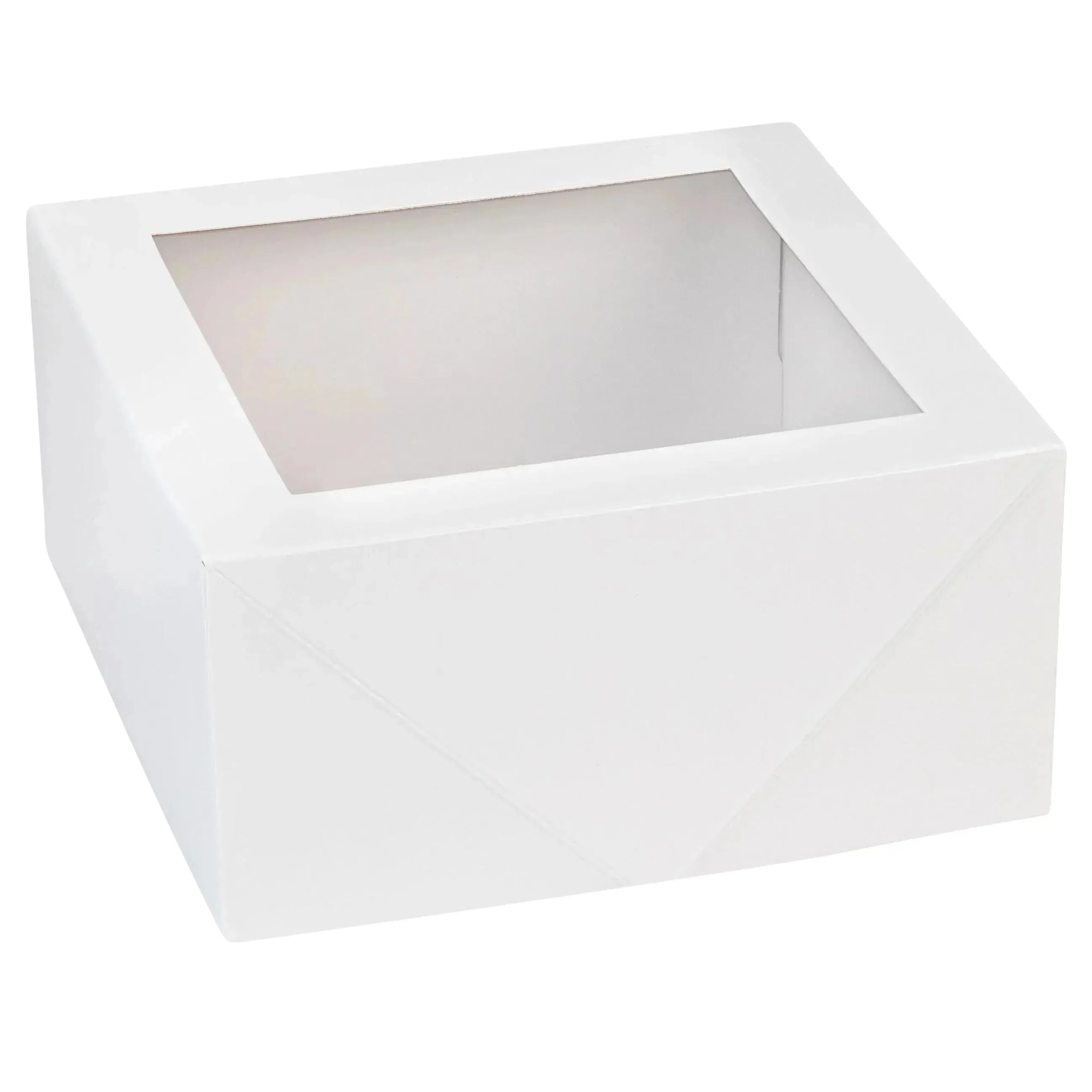 Square Bakery Boxes 16 Pack White 6X6X3"