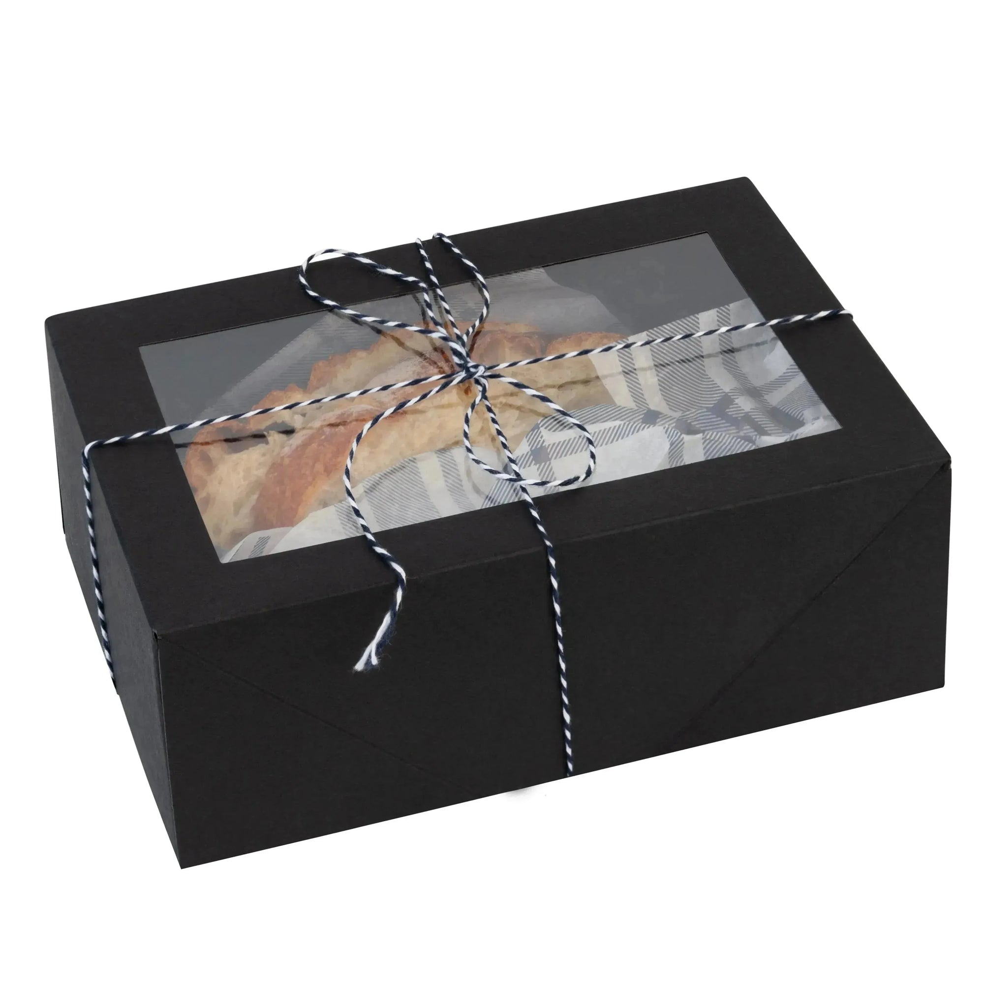 Rectangular Shaped Bakery Boxes Black 7.5X5X3 16 Pack