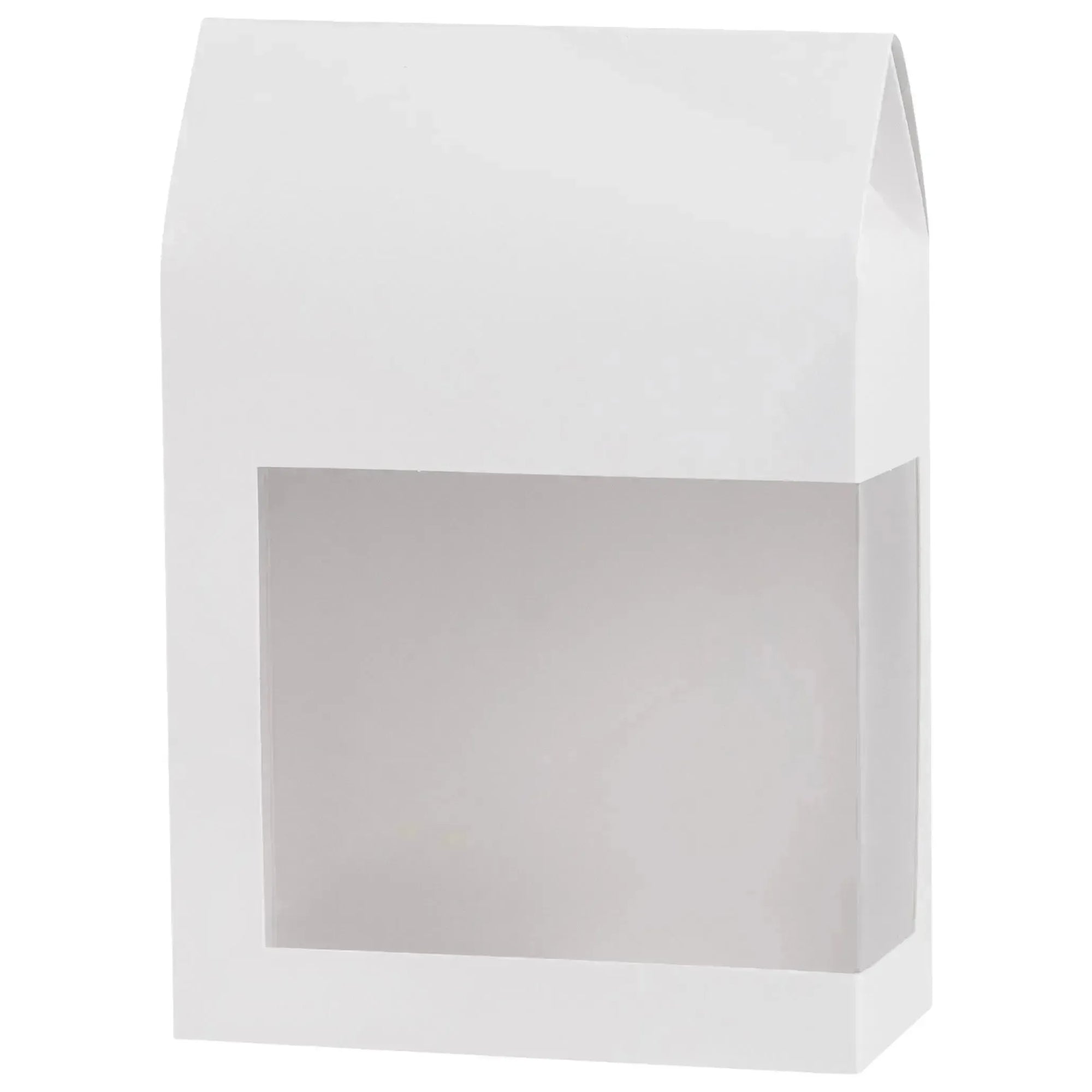 Tall Paper Boxes With Window White 8X5.5X2.5 Gift Boxes 16 Pack