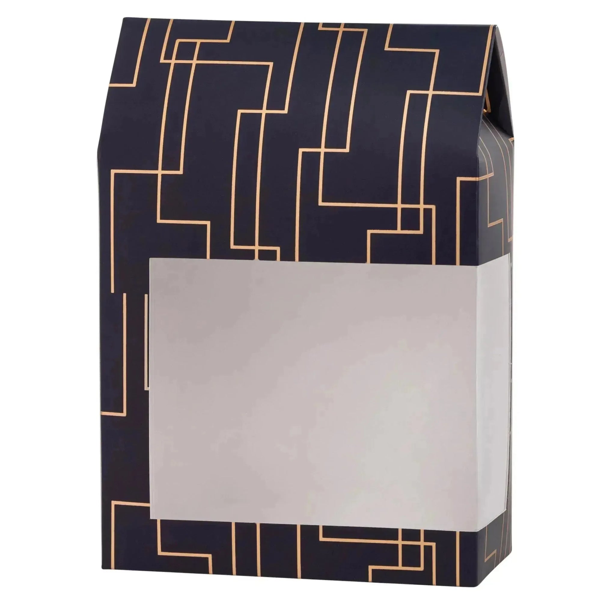 Tall Paper Boxes With Window Blue 8X5.5X2.5 Gift Boxes 16 Pack