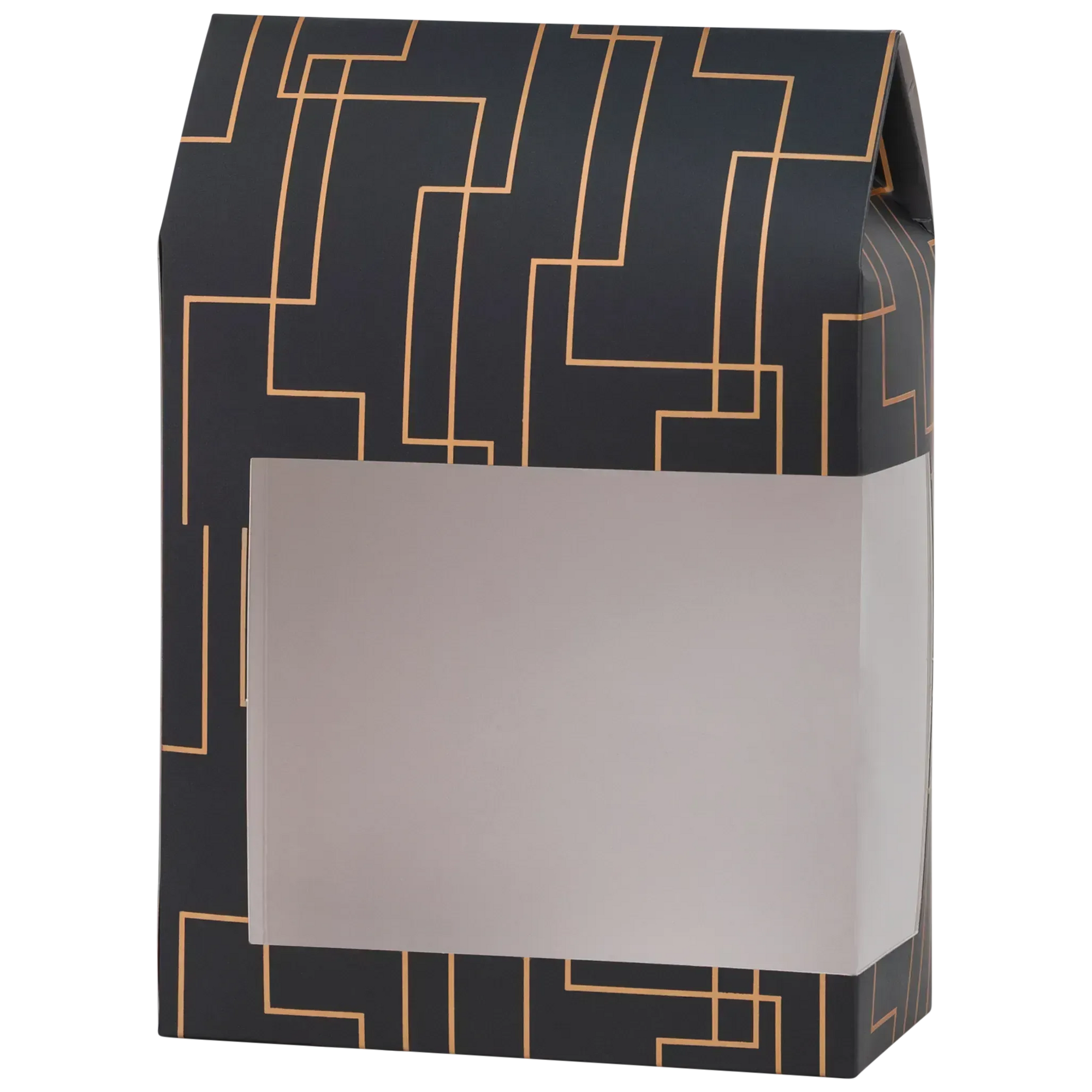 Tall Paper Boxes With Window Gray 8X5.5X2.5 Gift Boxes 16 Pack