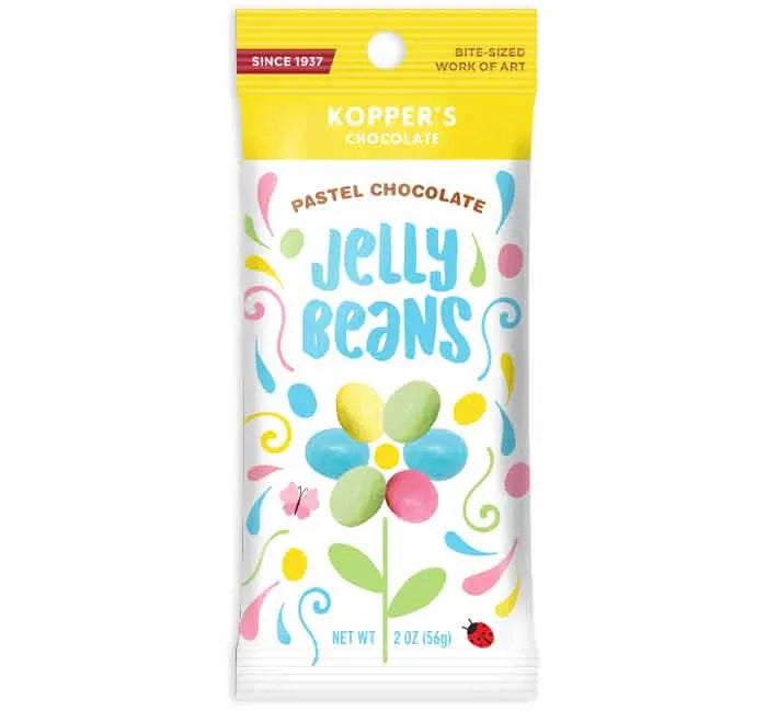 Koppers Pastel Chocolate Covered Jelly Beans: 6-Piece Box