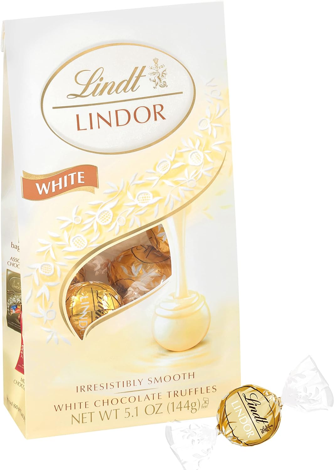 Lindt White Chocolate Lindor Truffles: 6-Piece Case