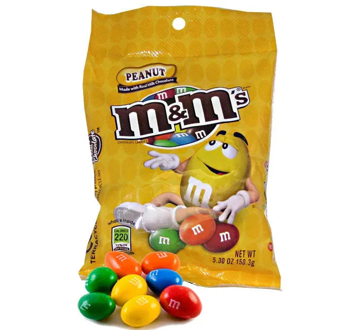 Peanut M&M's Candy Peg Bags: 12-Piece Box