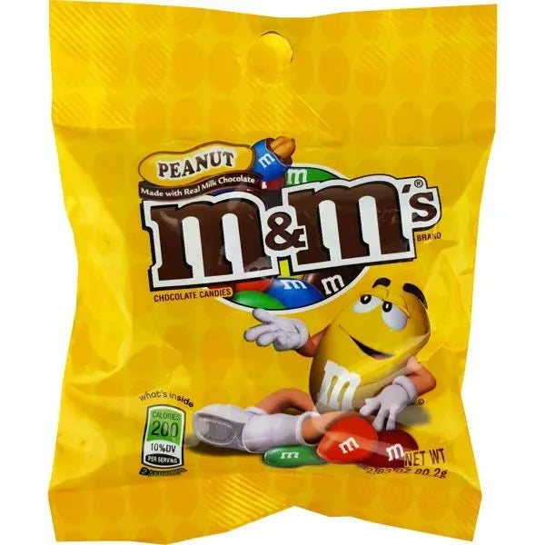 Peanut M&M's Candy Peg Bags: 12-Piece Box