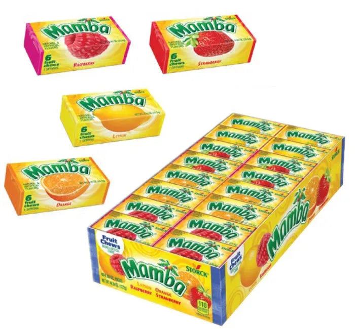 Mamba Fruit Chews Candy 6-Packs - Original: 48-Piece Box