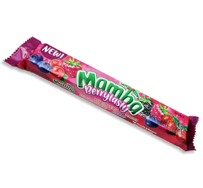 Mamba Berrytasty Fruit Chews Candy: 24-Piece Box