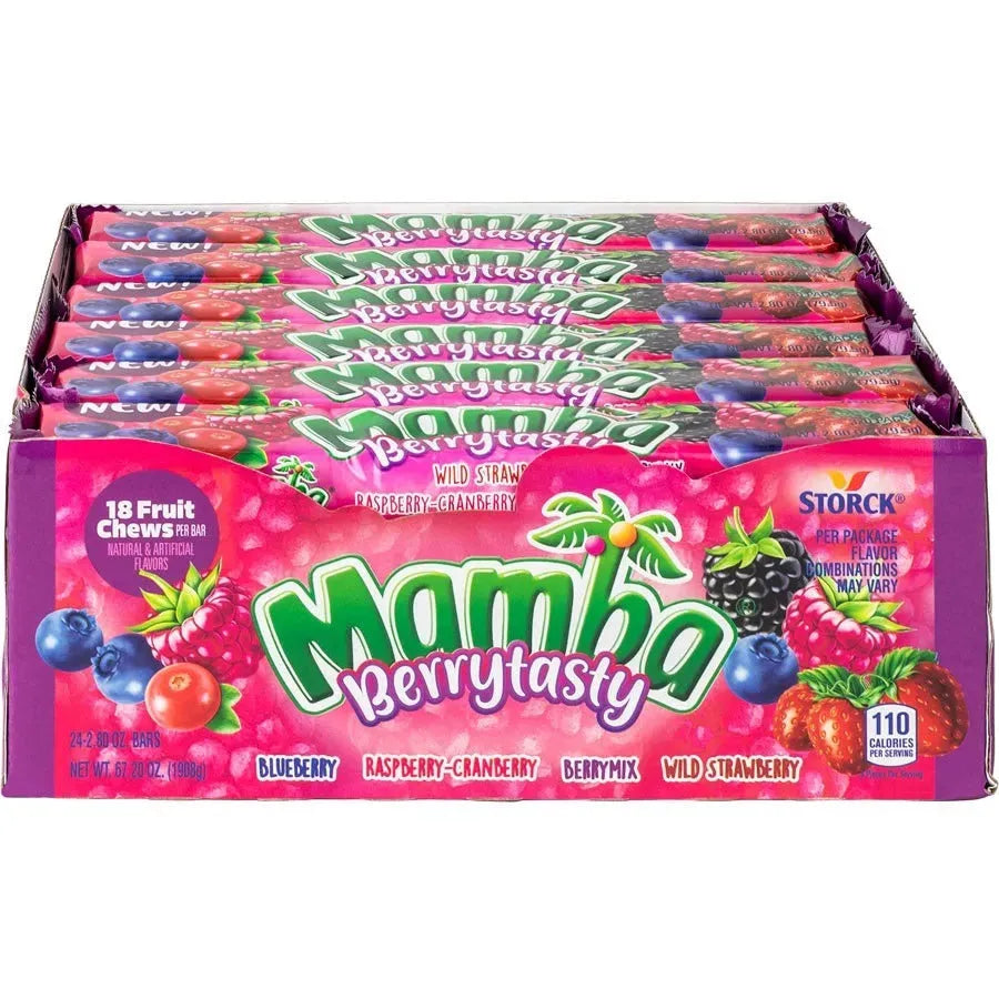 Mamba Berrytasty Fruit Chews Candy: 24-Piece Box