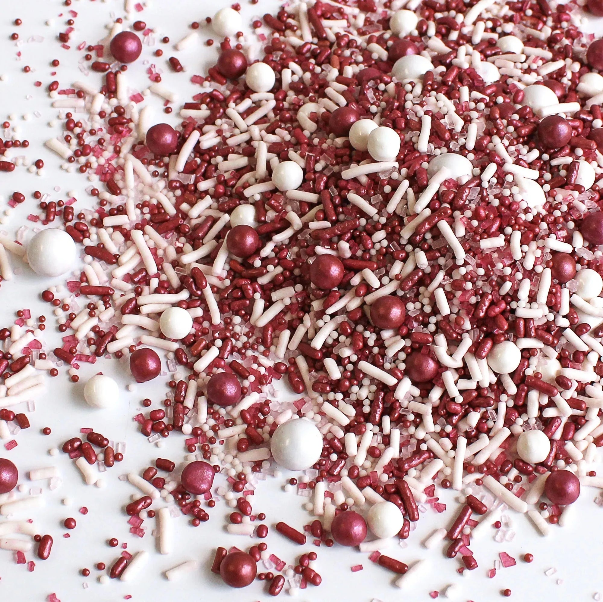 Sprinkle Pop Maroon & White Sporty Sprinkles