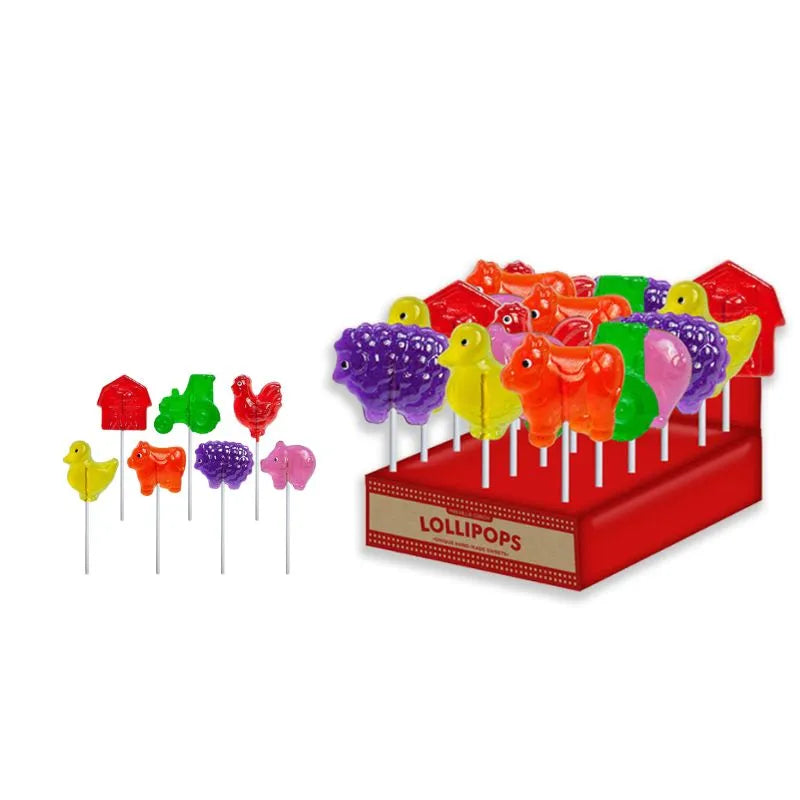 Melville Barnyard Animal Lollipops: 24-Piece Display