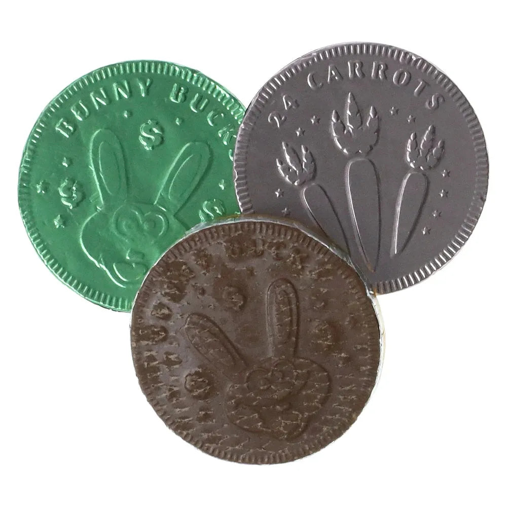 Milk Chocolate Easter Bunny Coins: 24-Piece Box