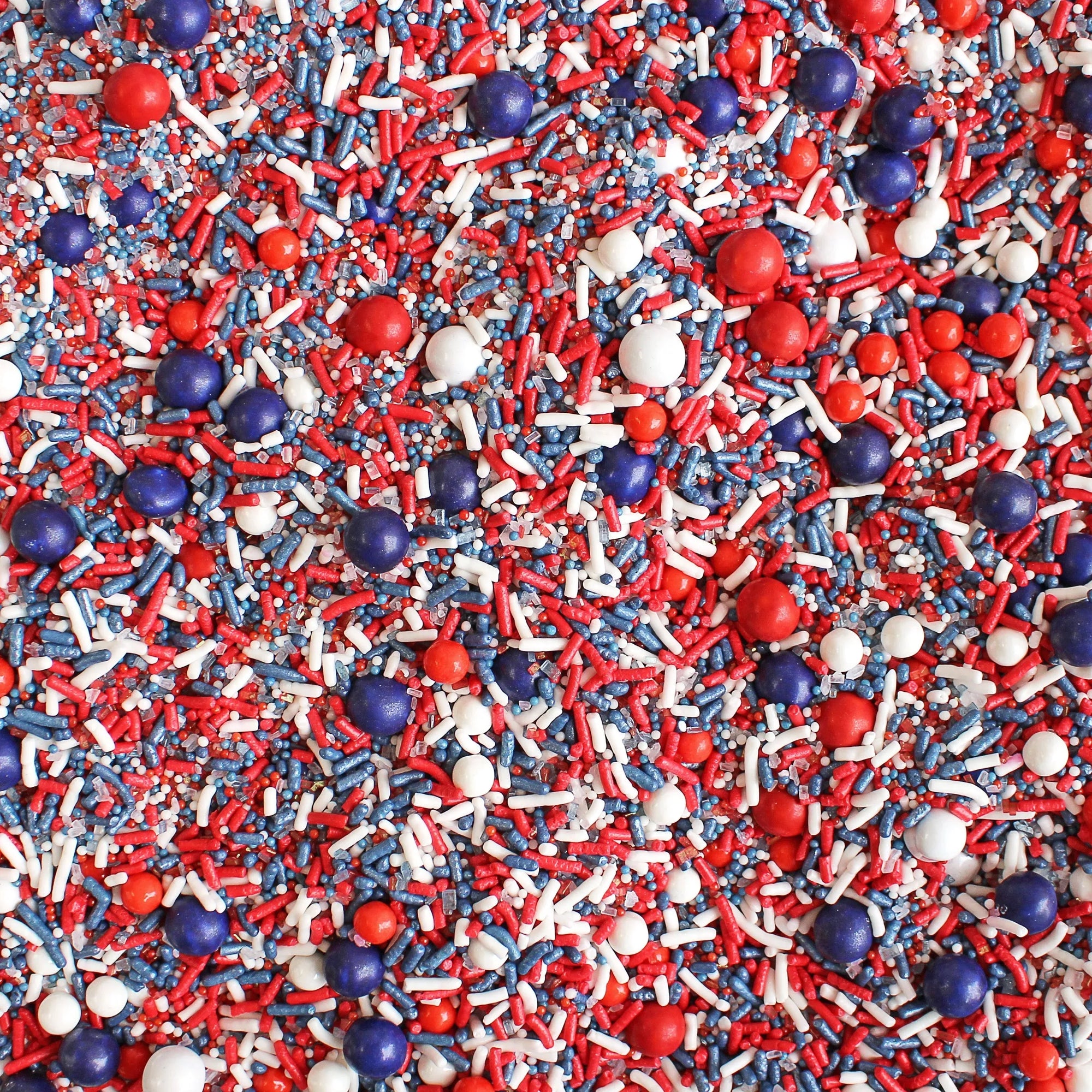 Sprinkle Pop Navy Blue, Red & White Sporty Sprinkles