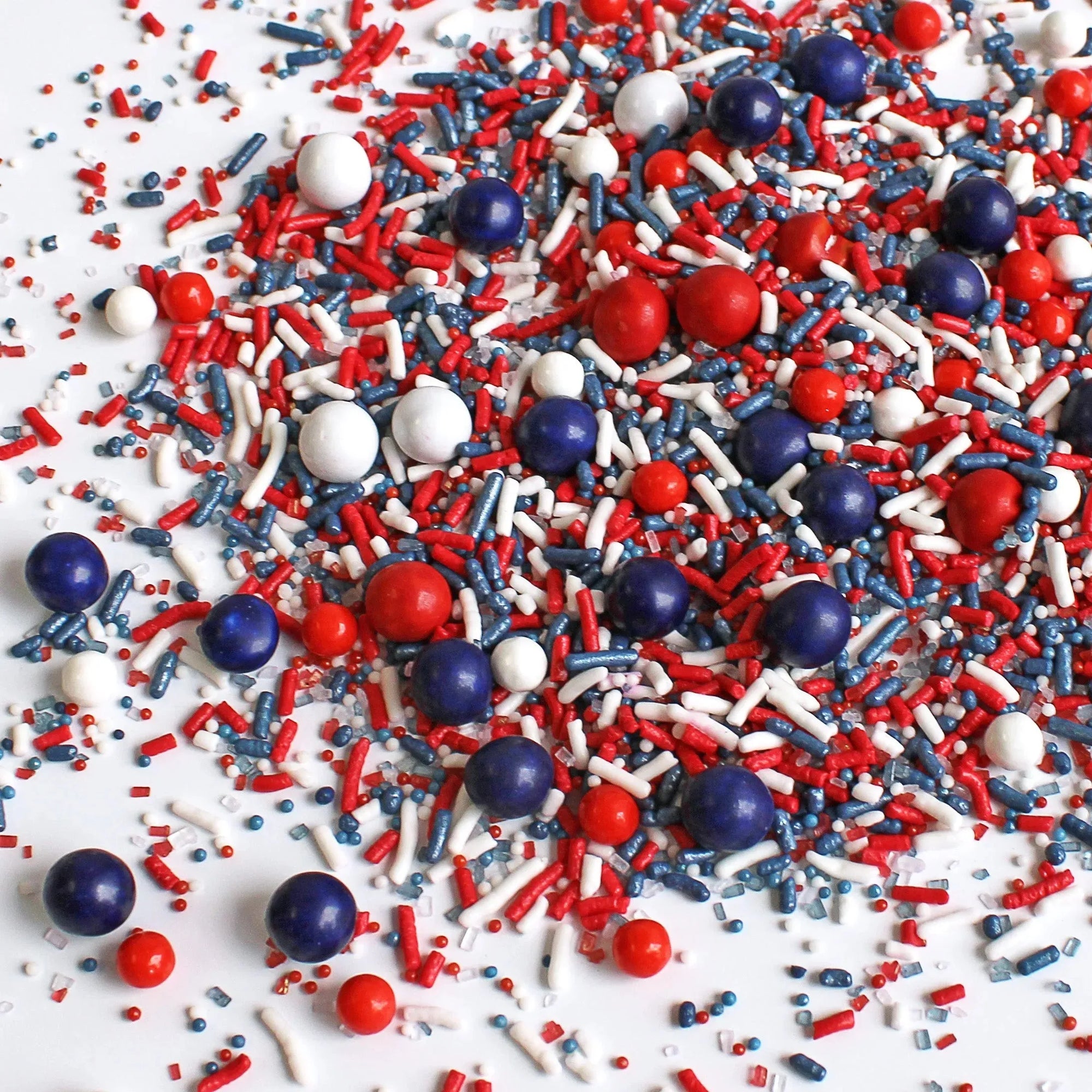 Sprinkle Pop Navy Blue, Red & White Sporty Sprinkles