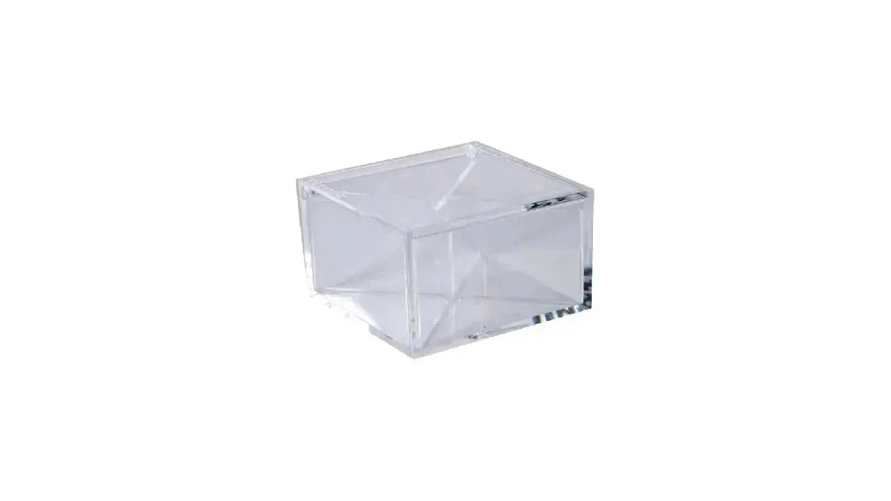 Clear Acrylic Boxes 4 sections 3.94"X3.94"X2.36" 4 Pack