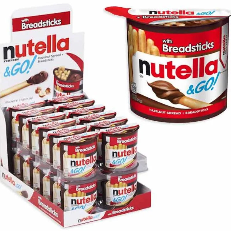 Nutella and Go Hazelnut Spread with Breadsticks: 24-Piece Case