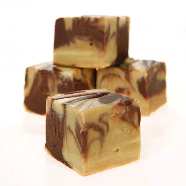 Asher's Peanut Butter Swirl Chocolate Fudge: 6LB Box