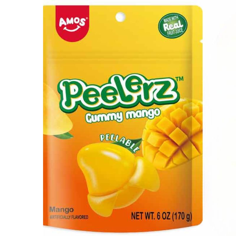 Amos Peelerz Peelable Gummy Mangos: 12-Piece Case