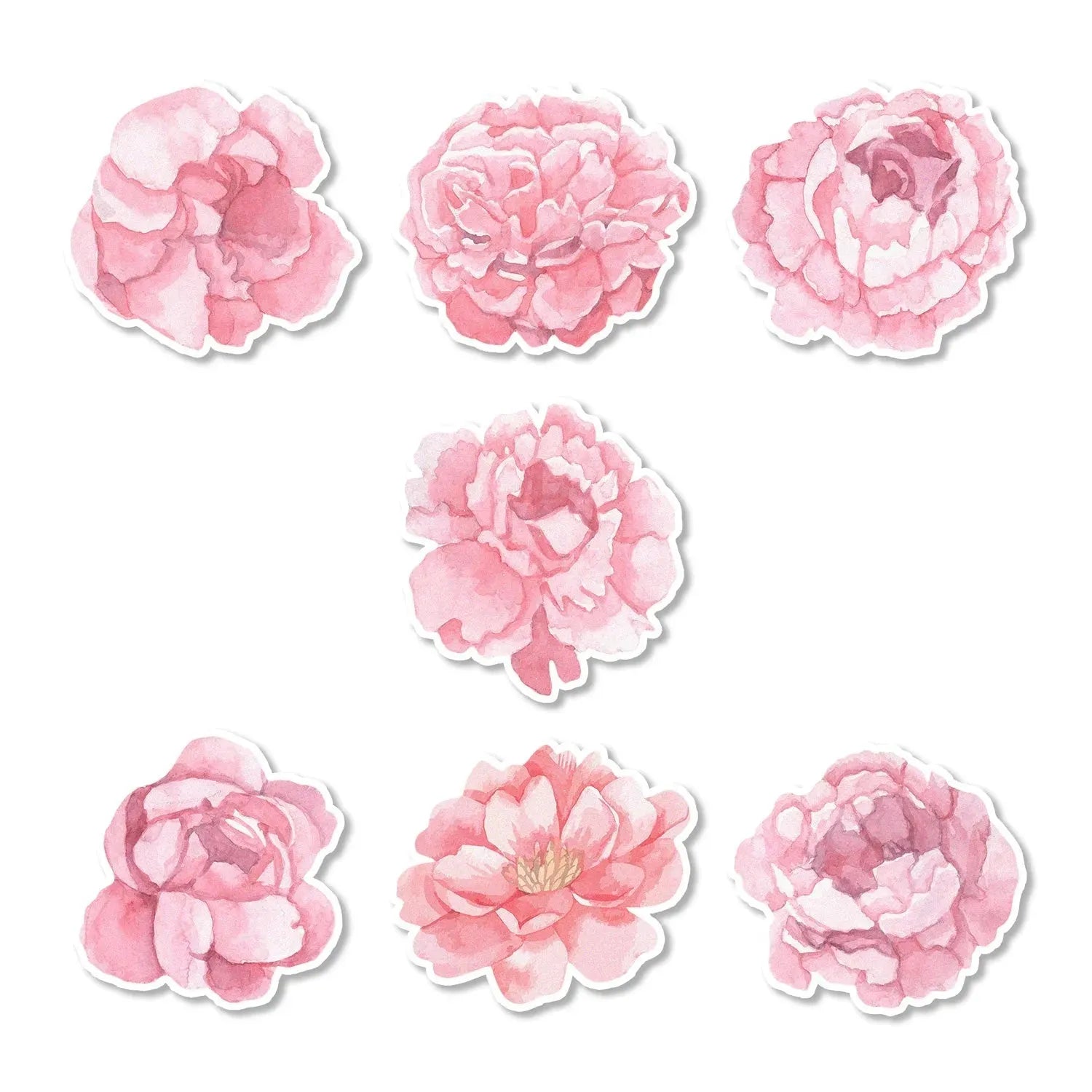 Sprinkle Pop Pink Peonies Edible Cupcake Toppers