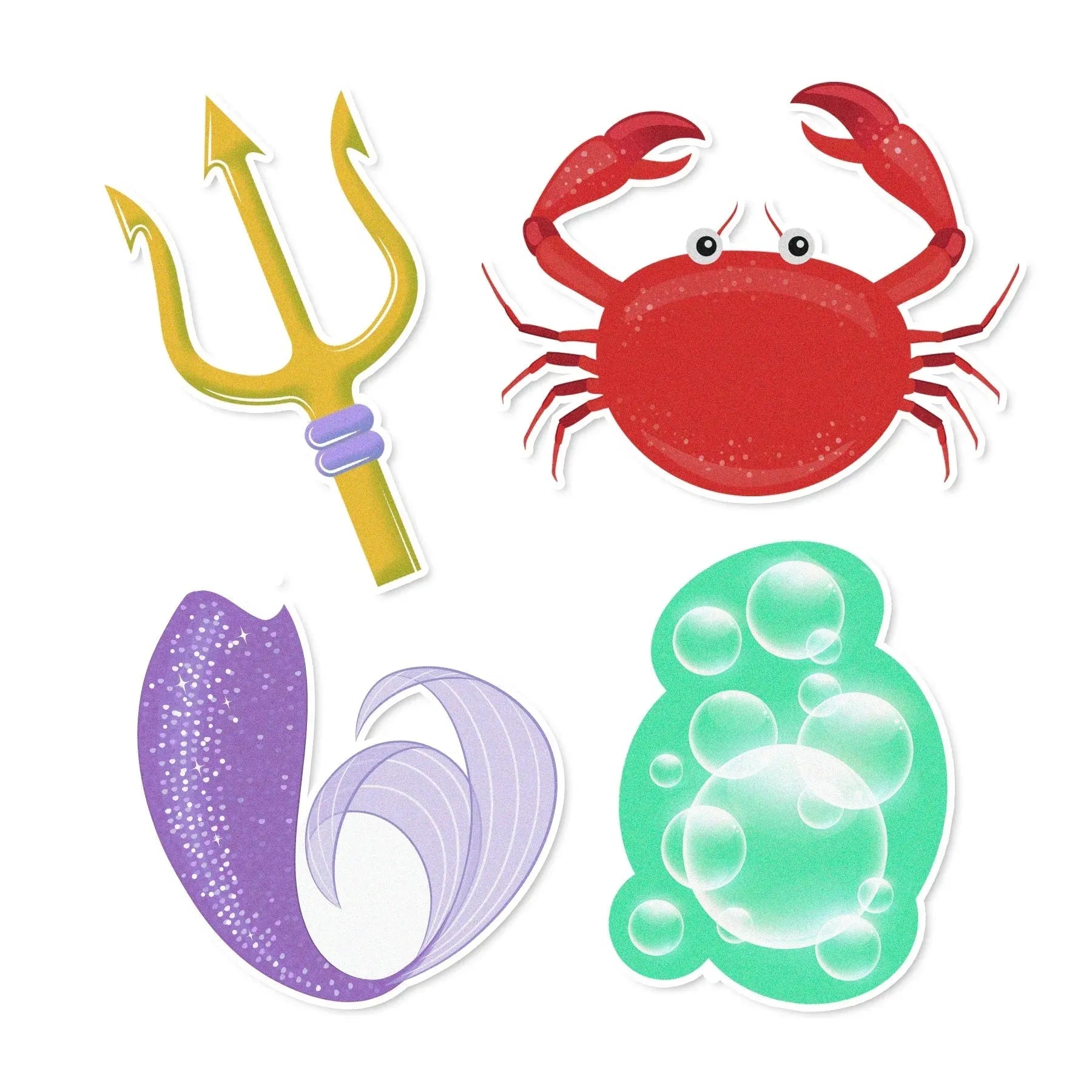 Sprinkle Pop Edible Cupcake Toppers for Mermaid Princess