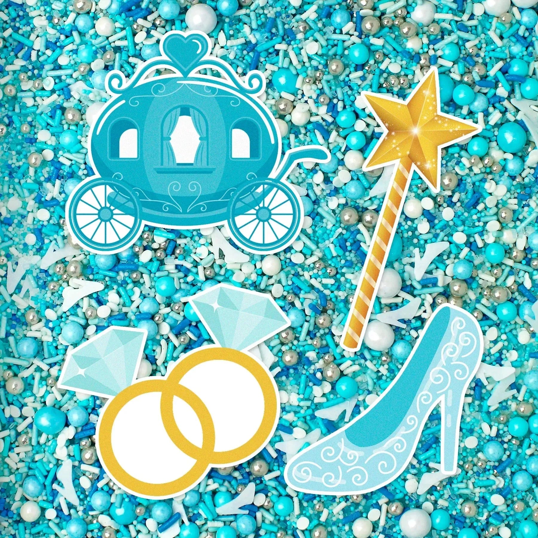 Sprinkle Pop Edible Cupcake Toppers for Glass Slipper