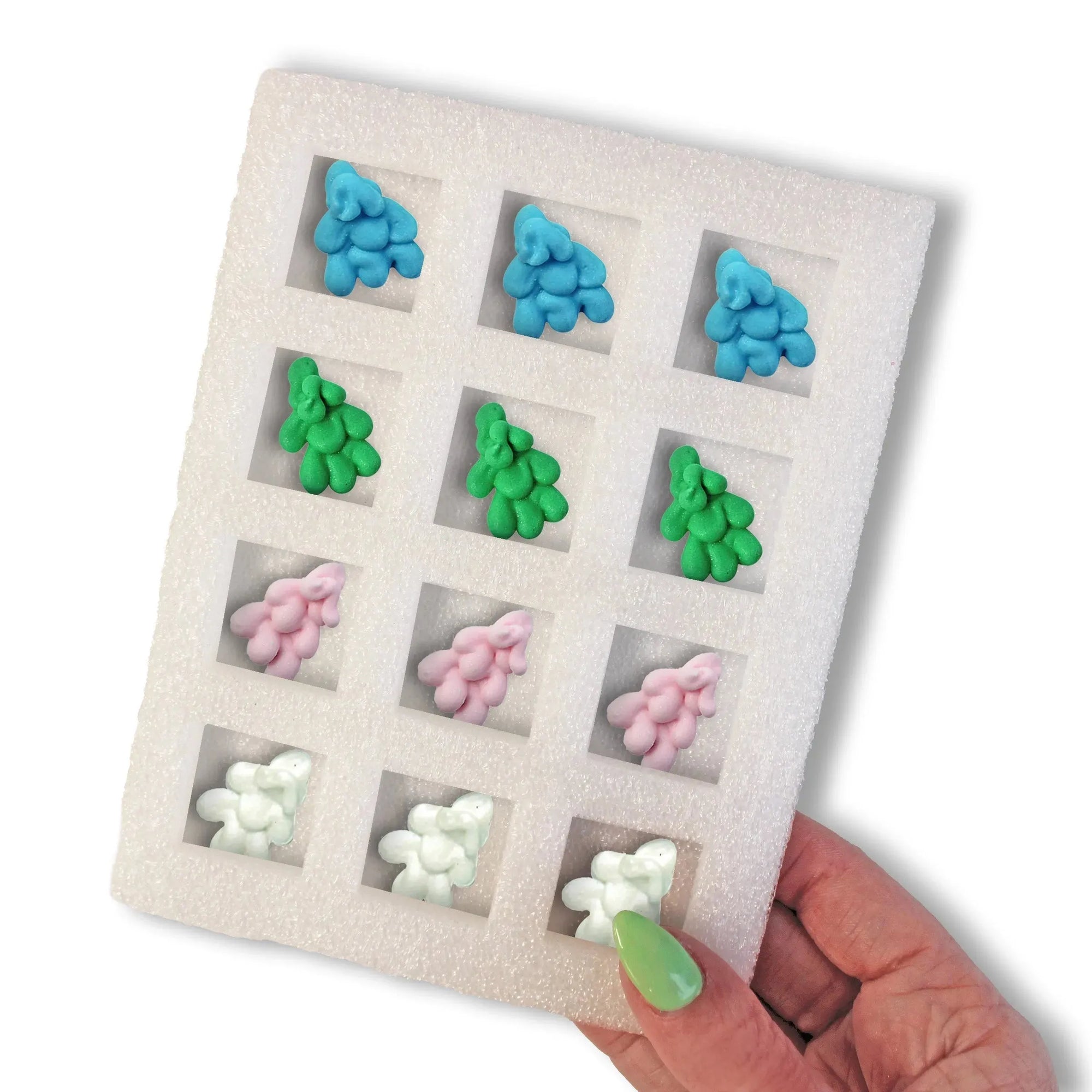 Sprinkle Pop Royal Icing Pastel Christmas Trees (12ct)