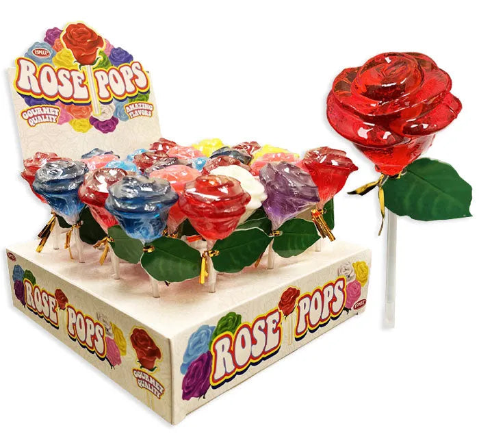 Assorted Rose Lollipops: 24-Piece Box