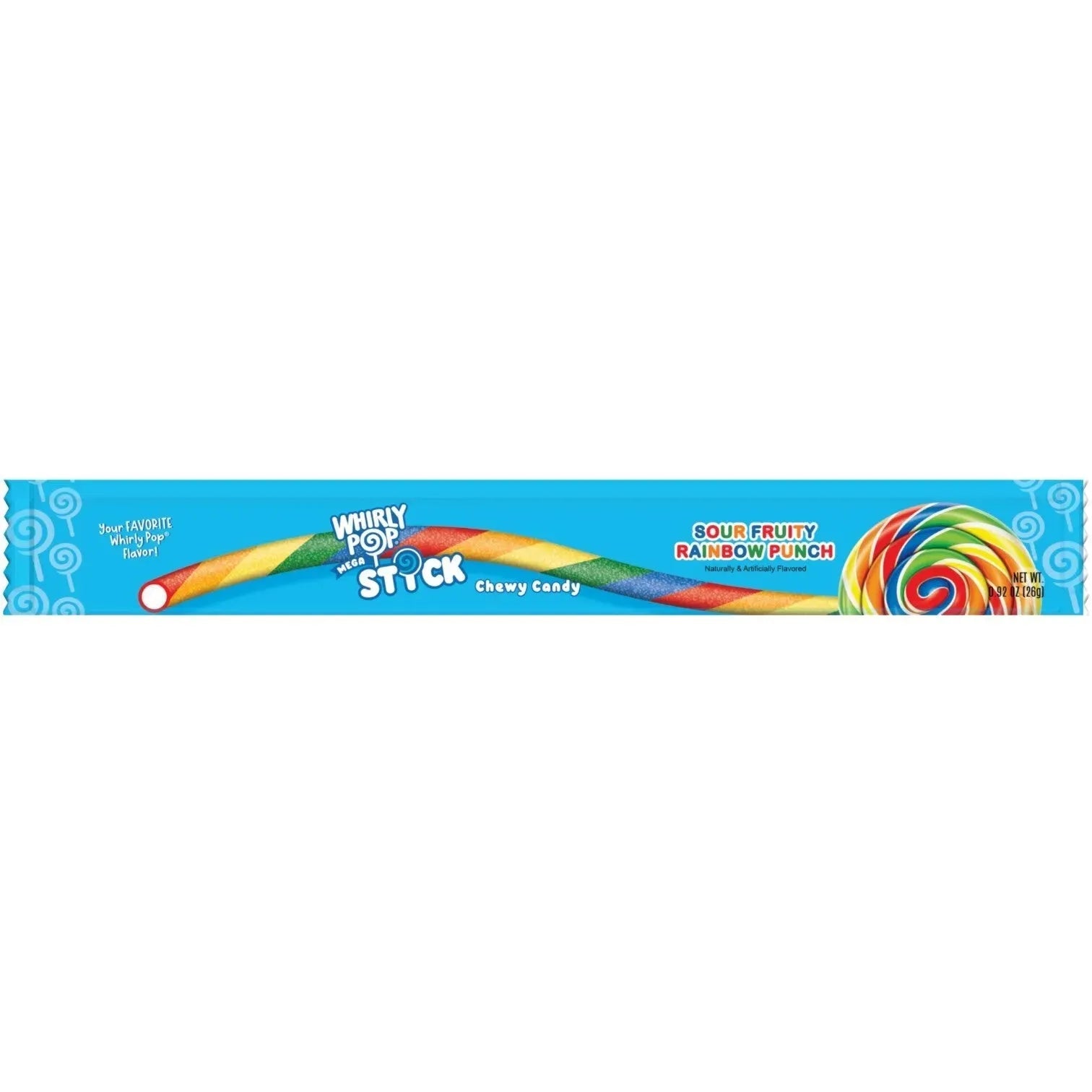 Whirly Pop Sour Fruity Rainbow Punch Mega Stick: 24-Piece Display