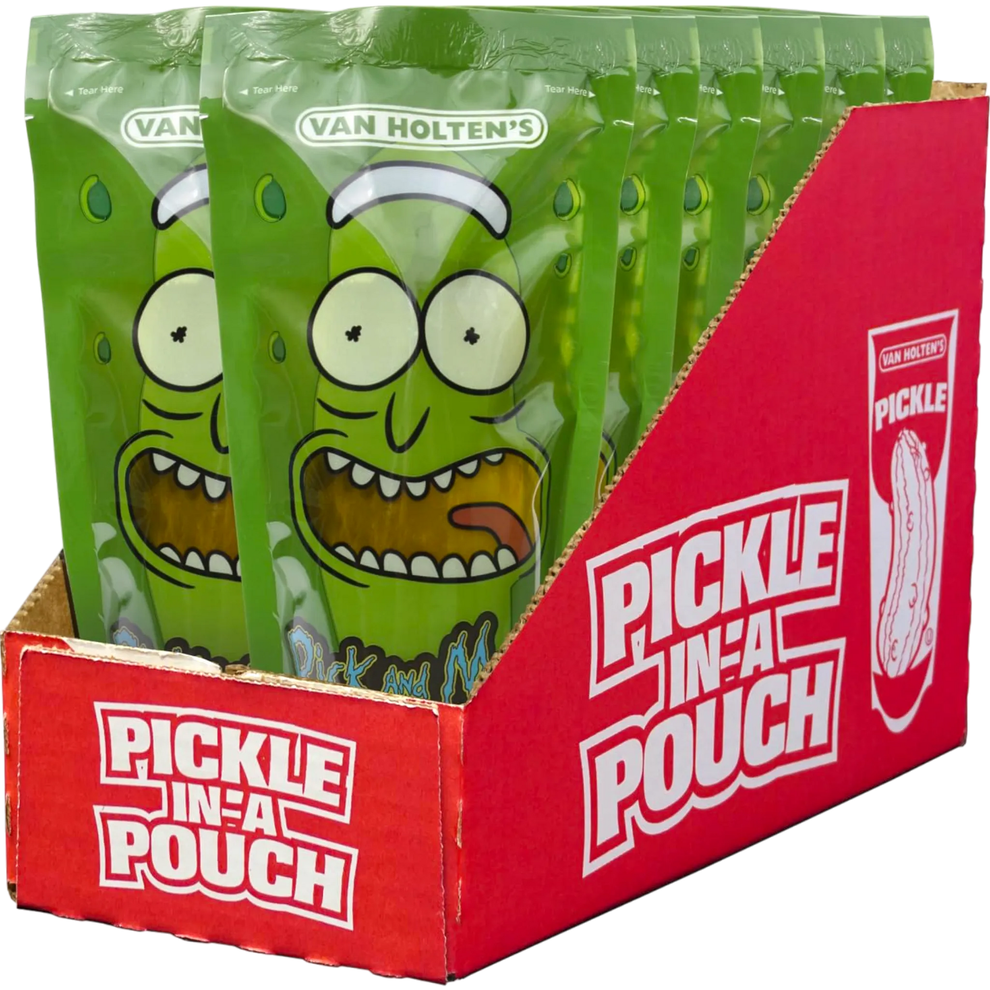 Van Holten&#39;s Rick &amp; Morty Dill Flavored Pickle in A Pouch: 12-Piece Box