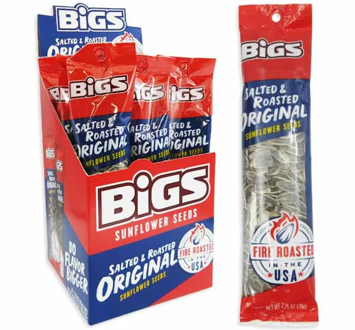 Bigs Roasted & Salted Sunflower Seeds: 12-Piece Box