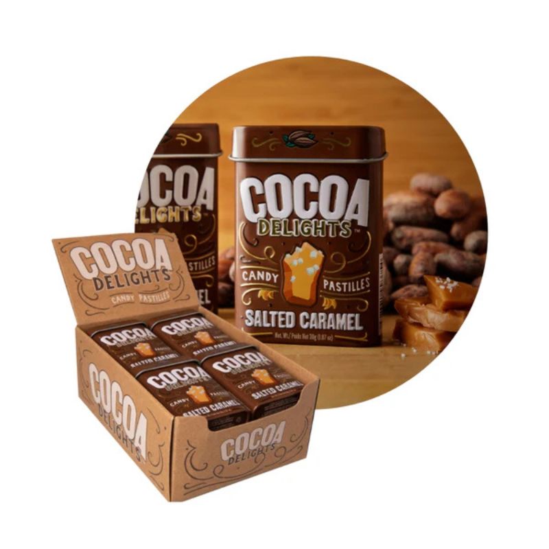 Cocoa Delights Salted Caramel Candy Pastilles: 12-Piece Box