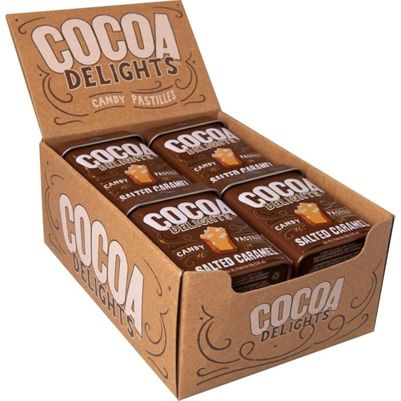 Cocoa Delights Salted Caramel Candy Pastilles: 12-Piece Box