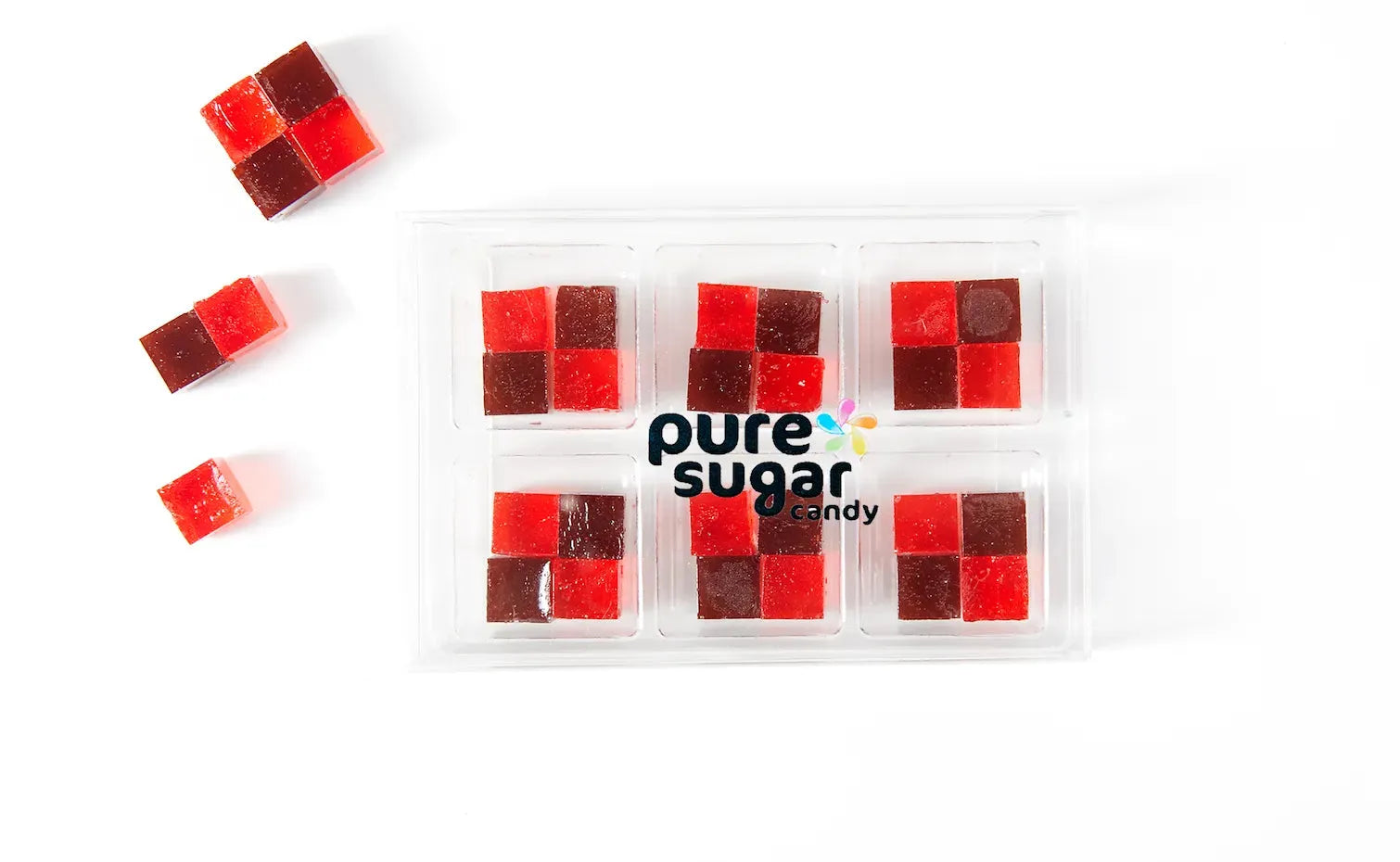 Pure Sugar Candy Cherry Cola Candy Cubes