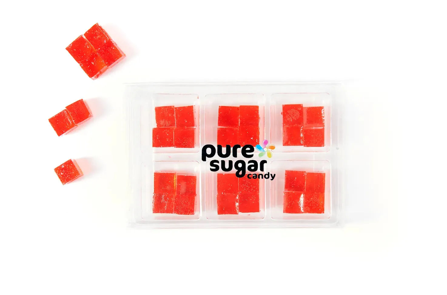 Pure Sugar Candy Raspberry Candy Cubes