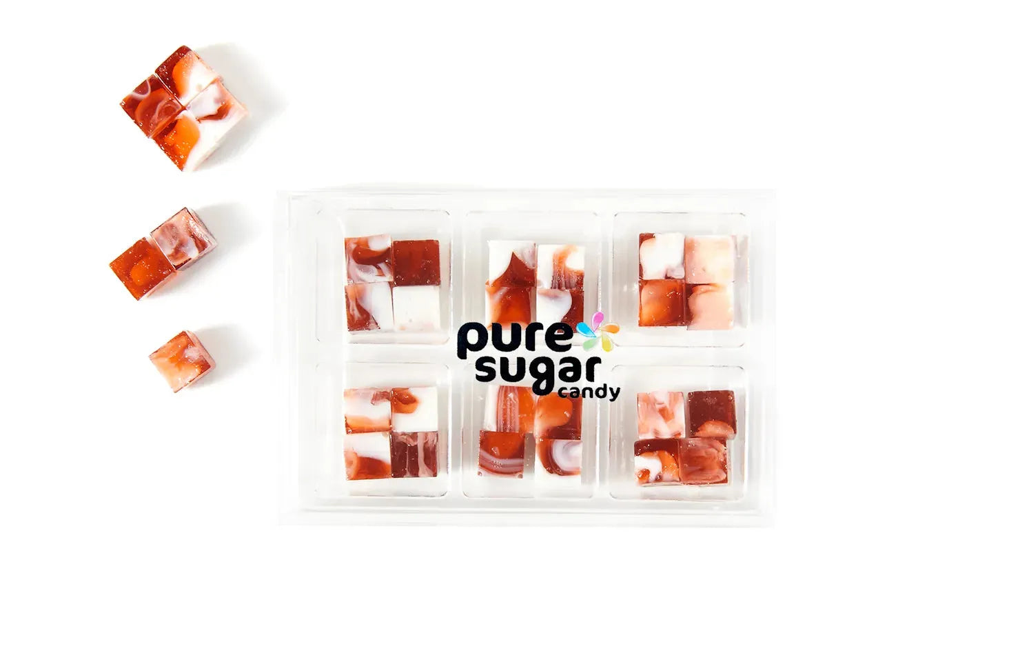 Pure Sugar Candy Fudge Swirl Candy Cubes