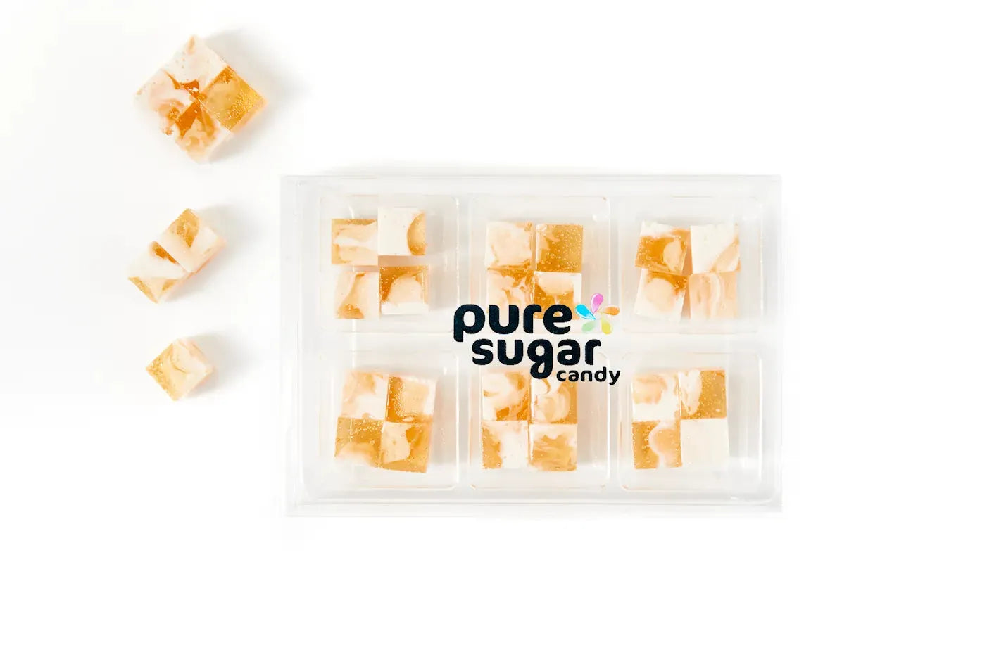 Pure Sugar Candy Caramel Swirl Ice Cream Candy Cubes