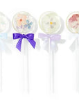 Pure Sugar Candy Edible Paper Flower Lollipop